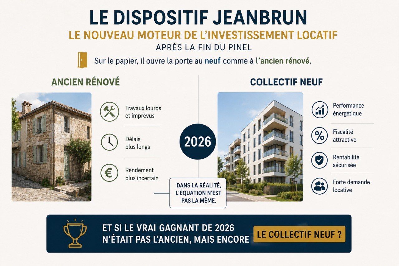 Dispositif Jeanbrun, ancien vs neuf : où est la vraie opportunité pour investir en 2026 ?